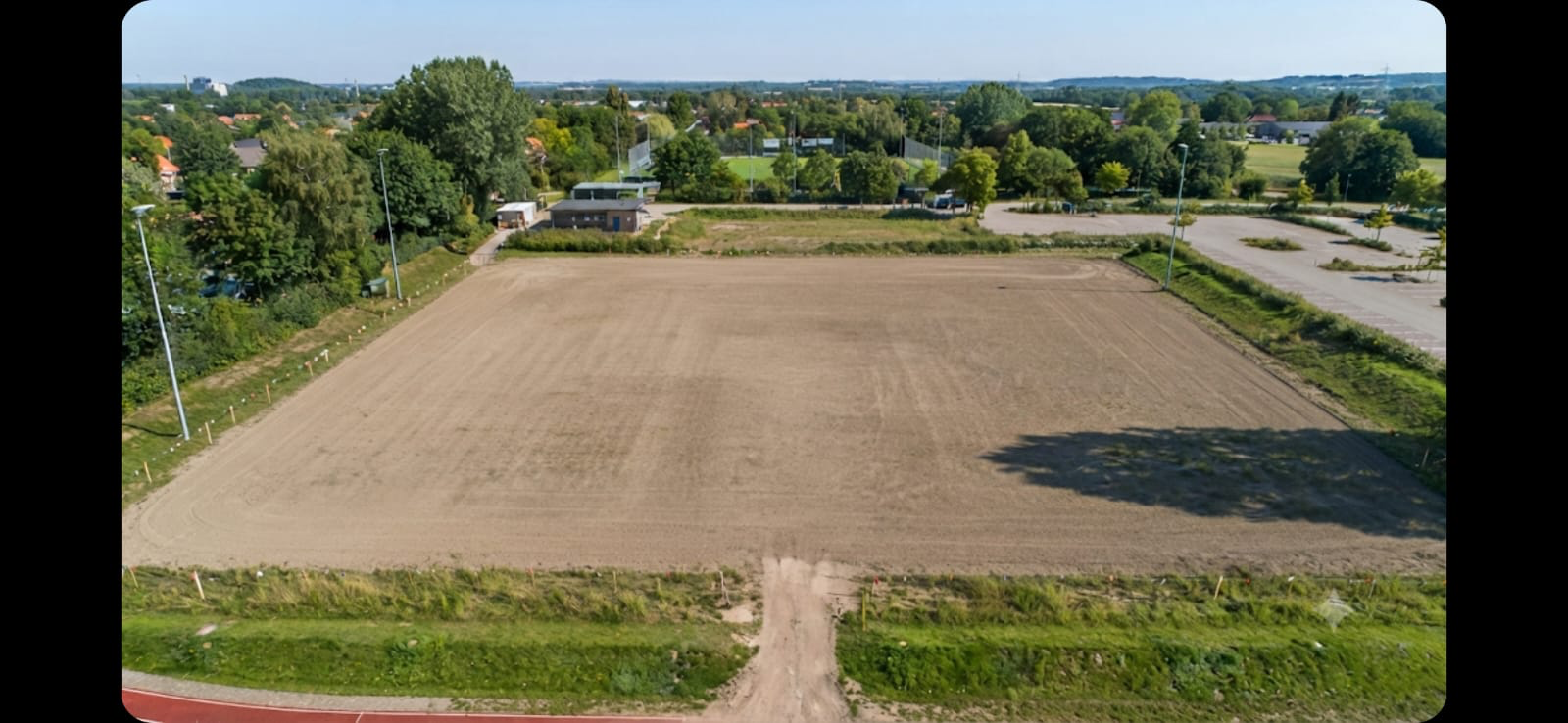Current ground — bare earth where the pitches will be built